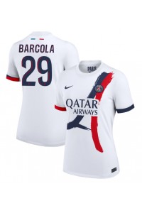 Paris Saint-Germain Bradley Barcola #29 Voetbaltruitje Uit tenue Dames 2024-25 Korte Mouw